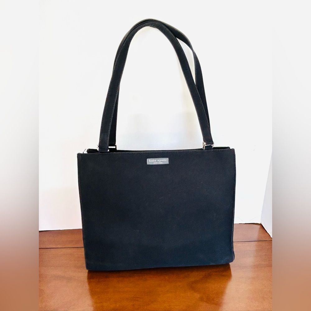 Vintage Kate Spade Sam Bag Black Nylon Box Tote Shoulder Purse Y2K 90s Classic